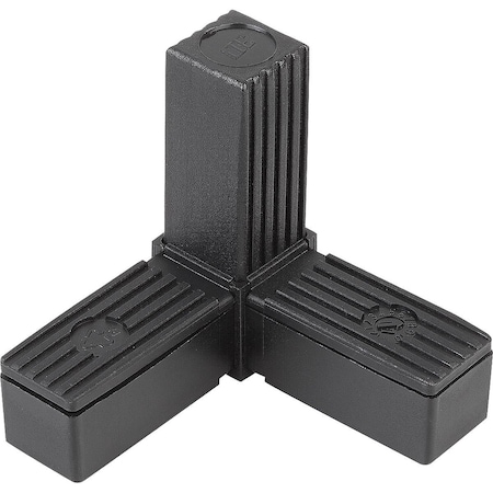 Kipp Connector 3-Way With Tapped Bush, A=30, L=77, Polyamide, Comp:Steel K0623.130201210